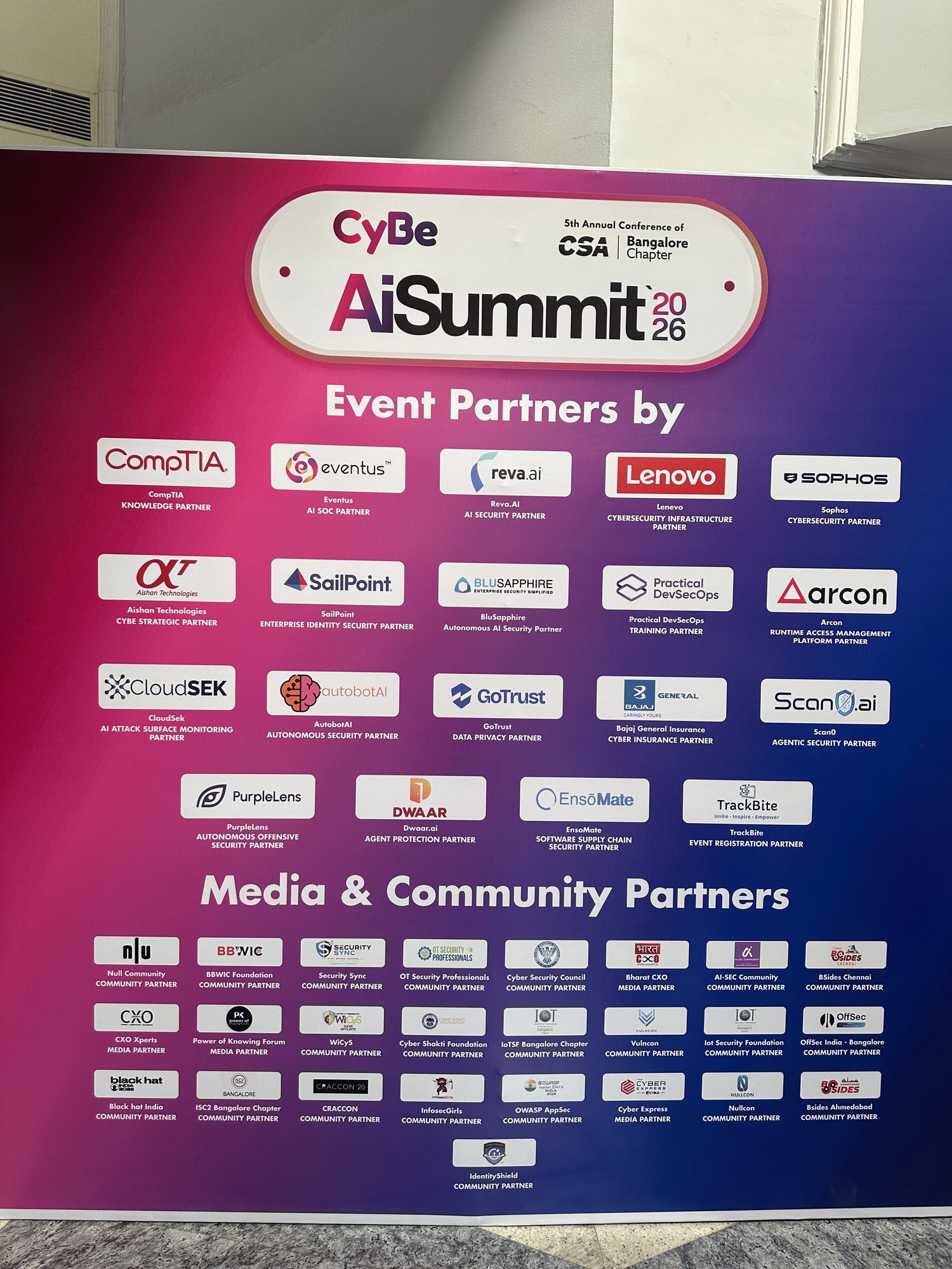 CyBe AiSummit 2026: Event partners board