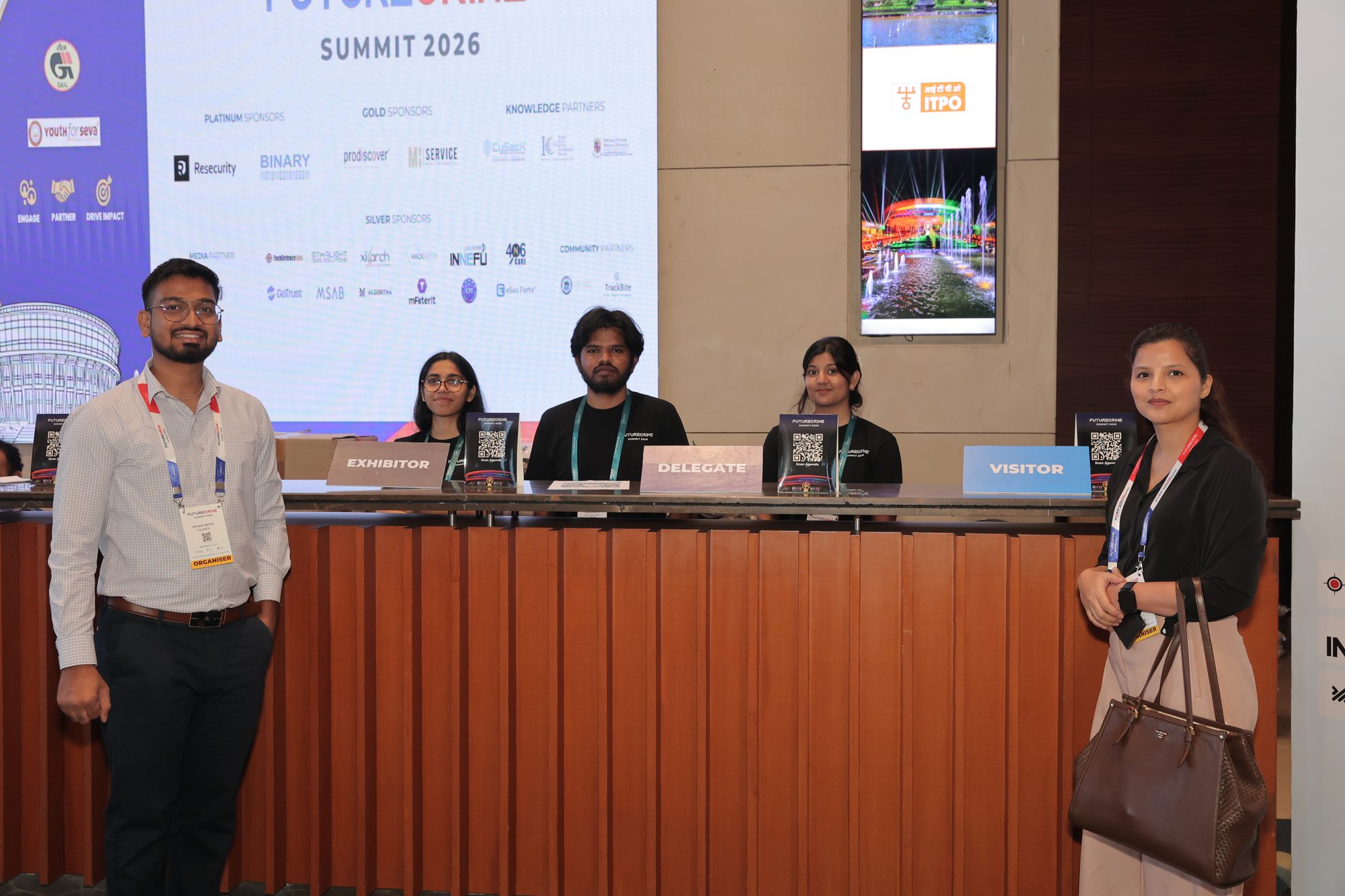 FutureCrime Summit 2026: Registration counters for exhibitors, delegates and visitors