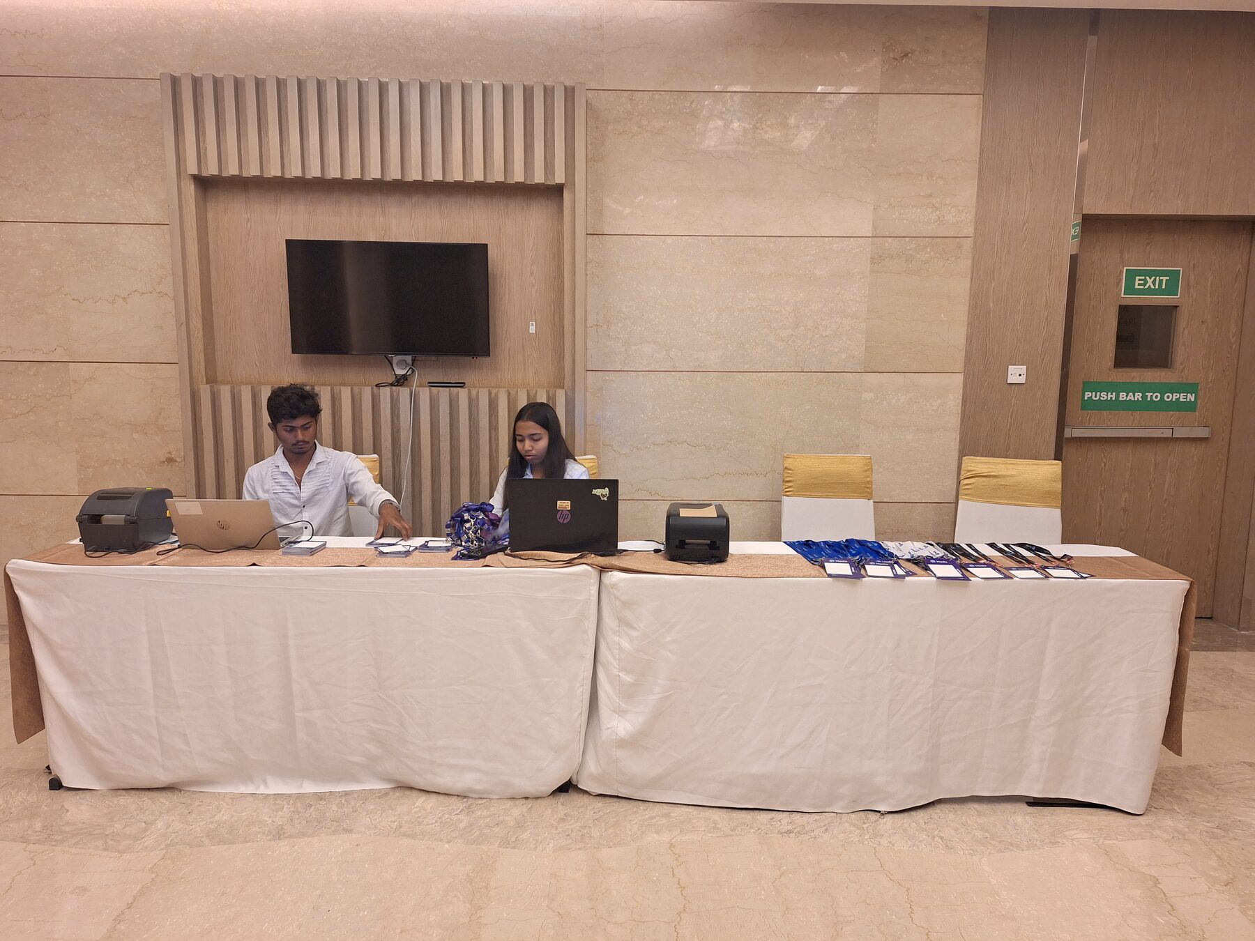 More from the floor: Registration desk
